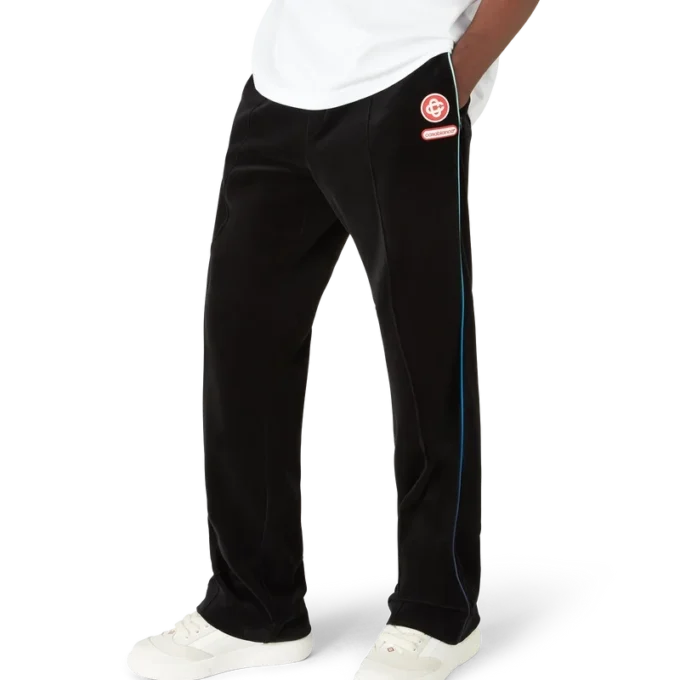 Velourbyxor med gradientkant