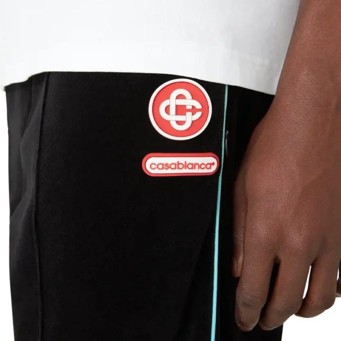 Velourbyxor med gradientkant