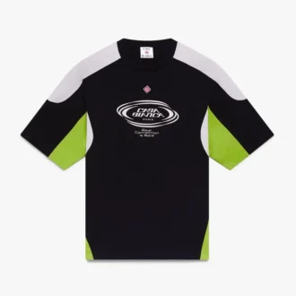 Överdimensionerad kortärmad T-shirt med färgblock i shorts