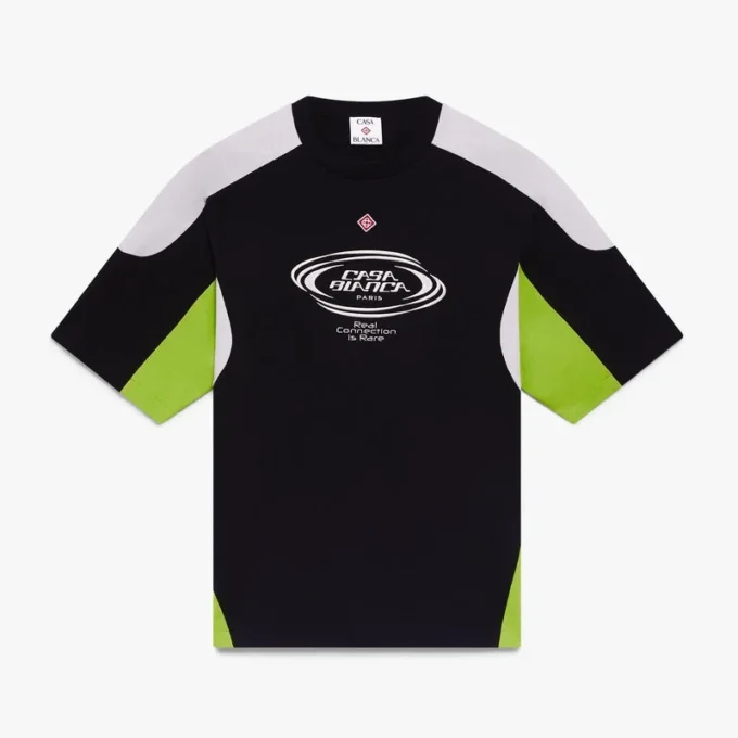 Överdimensionerad kortärmad T-shirt med färgblock i shorts