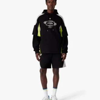 Överdimensionerad kortärmad T-shirt med färgblock i shorts