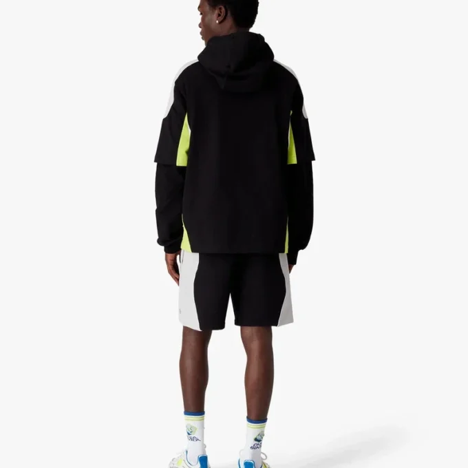 Överdimensionerad kortärmad T-shirt med färgblock i shorts