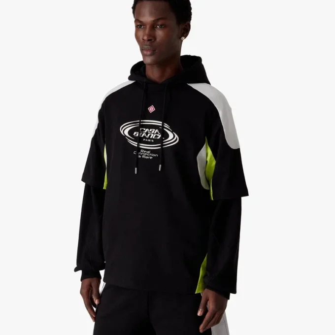 Överdimensionerad kortärmad T-shirt med färgblock i shorts