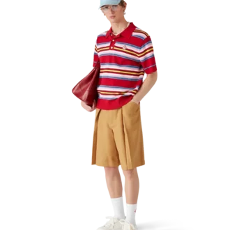 Överdimensionerad pikétröja med ränder