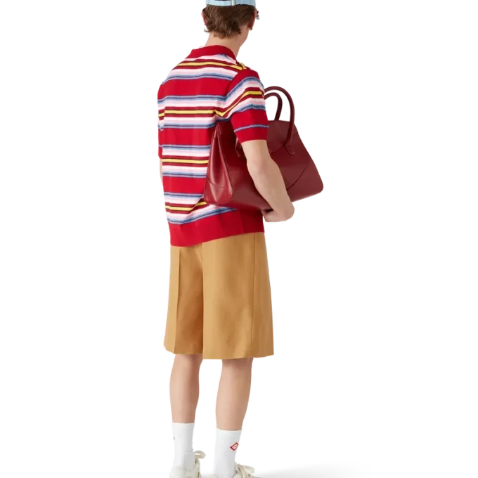 Överdimensionerad pikétröja med ränder