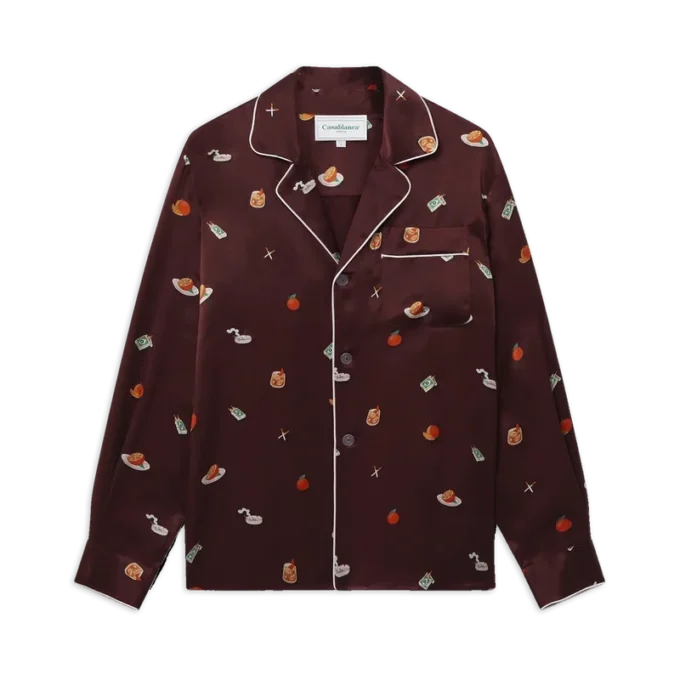 Vices pyjamas skjorta i silkesatin