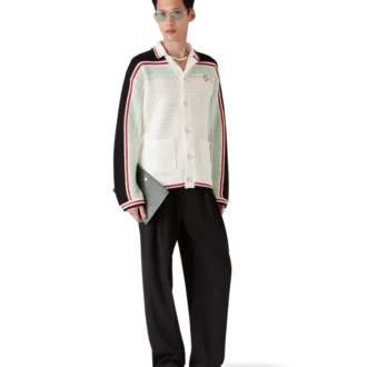 Virkad bomullströja i tennissstil