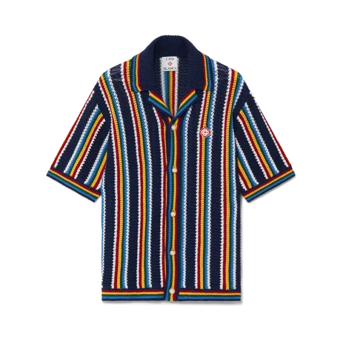 Virkad randig skjorta