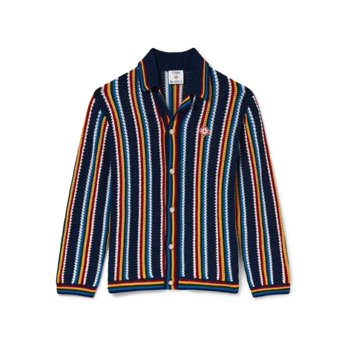 Virkad randig skjorta