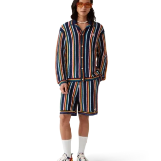 Virkad randig skjorta