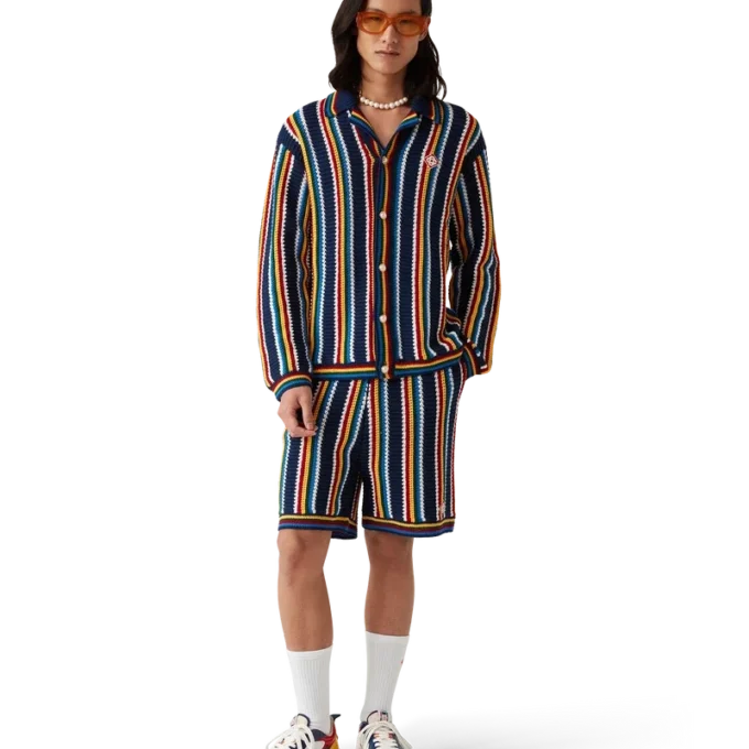 Virkad randig skjorta