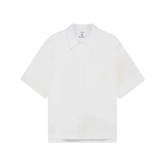 Vit kortärmad skjorta med monogram