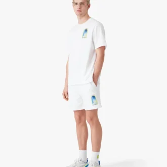 Vit kortärmad T-shirt med bågar