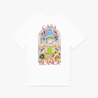 Vit kortärmad T-shirt med tennismotiv