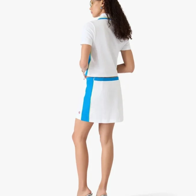 Vit och blå pikéminikjol