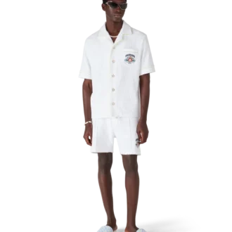 Vita Monogram-badtofflor för herr