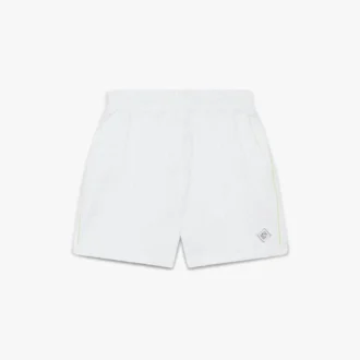 Vita monogramshorts i frotté