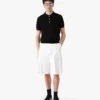 Vita plisserade baggy shorts