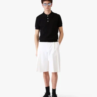 Vita plisserade baggy shorts