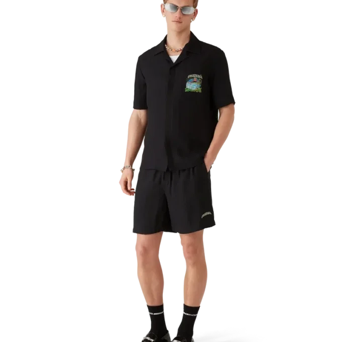 Volcano Jacquard Silk Shorts