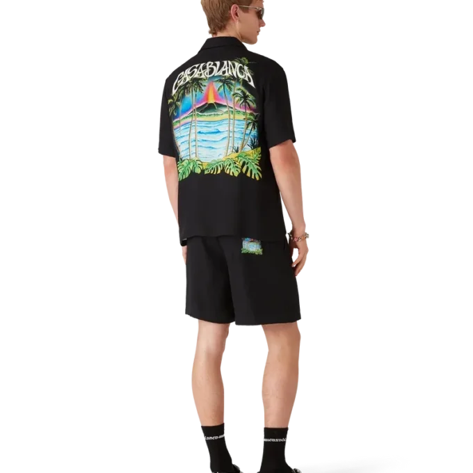 Volcano Jacquard Silk Shorts