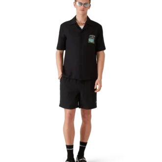 Volcano kortärmad klassisk skjorta i jacquard