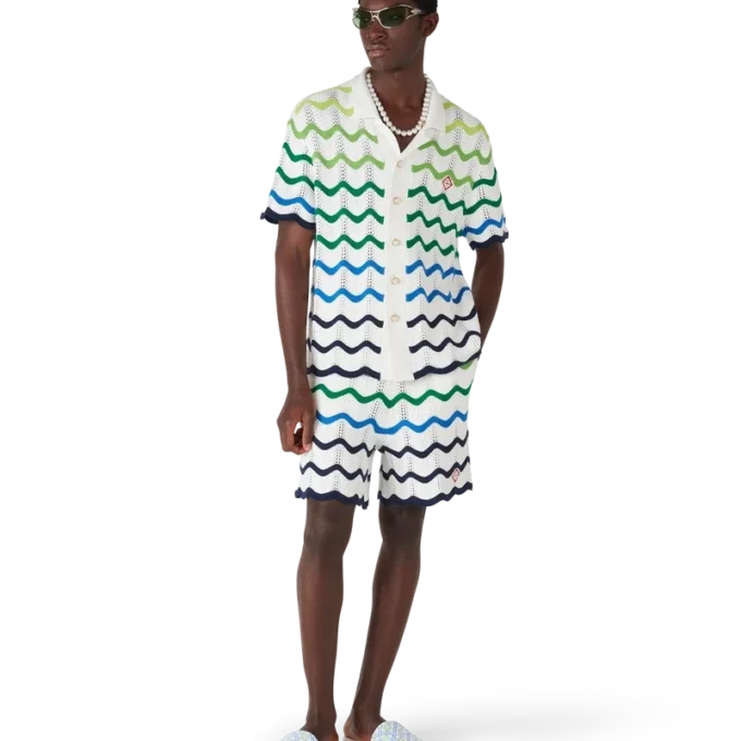 Wave-stickade shorts
