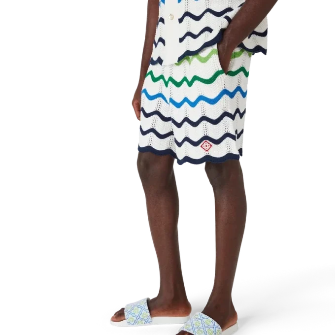 Wave-stickade shorts