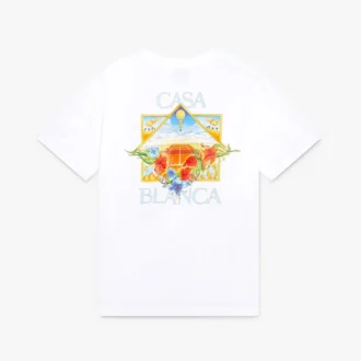 White Flower Court Icon kortärmad T-shirt