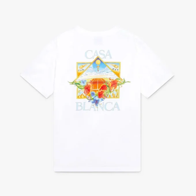White Flower Court Icon kortärmad T-shirt