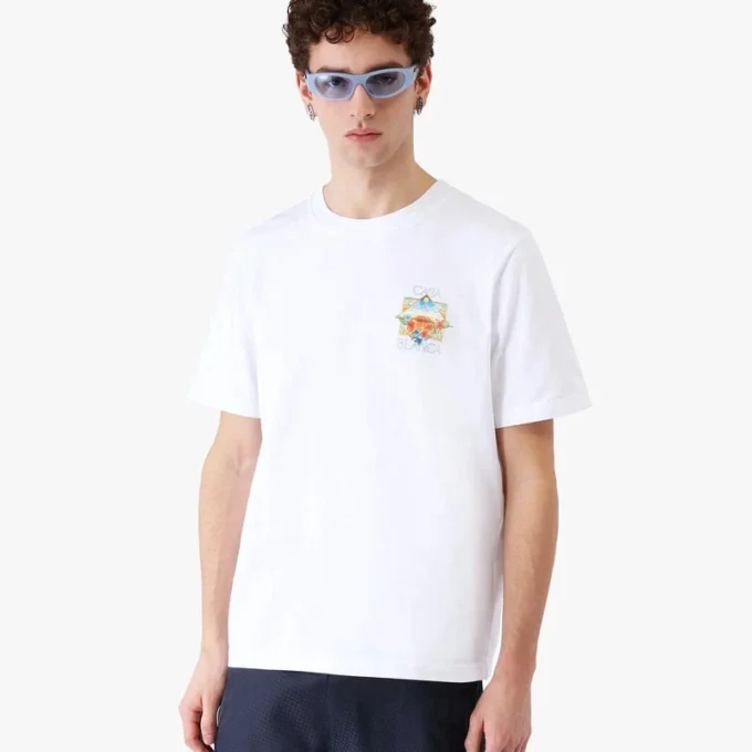 White Flower Court Icon kortärmad T-shirt